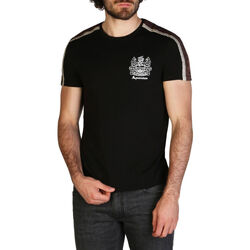 tekstylia Męskie T-shirty z krótkim rękawem Aquascutum - qmt017m0 Czarny