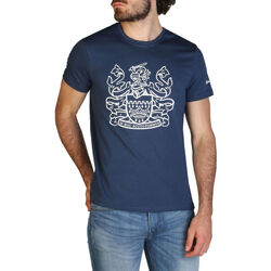 tekstylia Męskie T-shirty z krótkim rękawem Aquascutum - qmt002m0 Niebieski