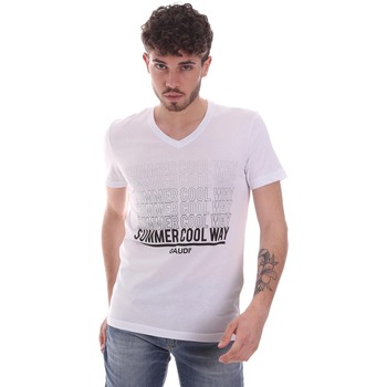 tekstylia Męskie T-shirty z krótkim rękawem Gaudi 111GU64069 Biały