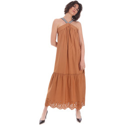 tekstylia Damskie Sukienki długie Gaudi 111FD15012 Brązowy