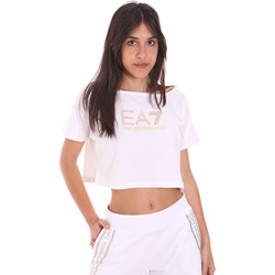 tekstylia Damskie T-shirty z krótkim rękawem Ea7 Emporio Armani 3KTT03 TJ28Z Biały