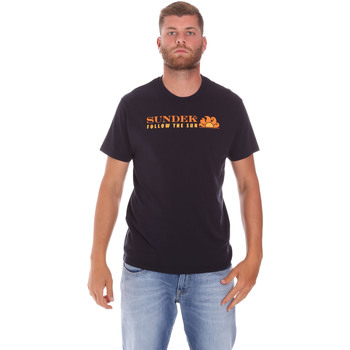 tekstylia Męskie T-shirty z krótkim rękawem Sundek M049TEJ7800 Czarny
