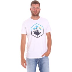 tekstylia Męskie T-shirty z krótkim rękawem Lumberjack CM60343 023EU Biały