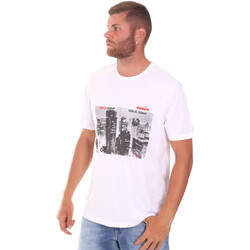 tekstylia Męskie T-shirty z krótkim rękawem Diadora 102175861 Biały