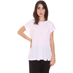 tekstylia Damskie T-shirty z krótkim rękawem Lumberjack CW60343 011EU Biały