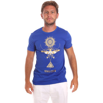 tekstylia Męskie T-shirty z krótkim rękawem Roberto Cavalli HST65B Niebieski