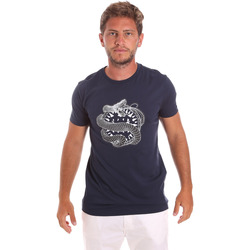 tekstylia Męskie T-shirty z krótkim rękawem Roberto Cavalli HST64B Niebieski