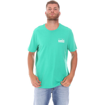 tekstylia Męskie T-shirty z krótkim rękawem Diadora 502175837 Zielony