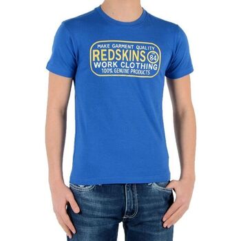 tekstylia Dziewczynka T-shirty z krótkim rękawem Redskins 27587 Niebieski