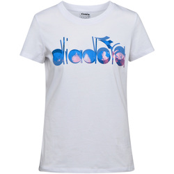 tekstylia Damskie T-shirty z krótkim rękawem Diadora 502176088 Biały
