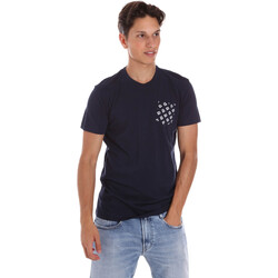 tekstylia Męskie T-shirty z krótkim rękawem Key Up 2S431 0001 Niebieski