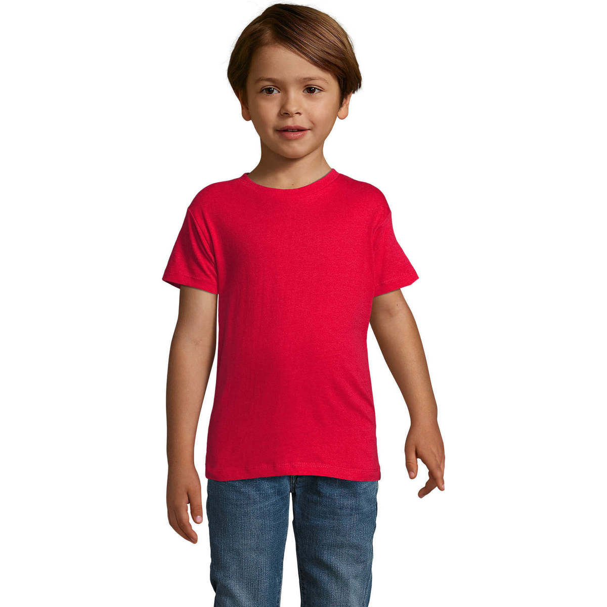 tekstylia Dziecko T-shirty z krótkim rękawem Sols REGENT FIT CAMISETA MANGA CORTA Czerwony