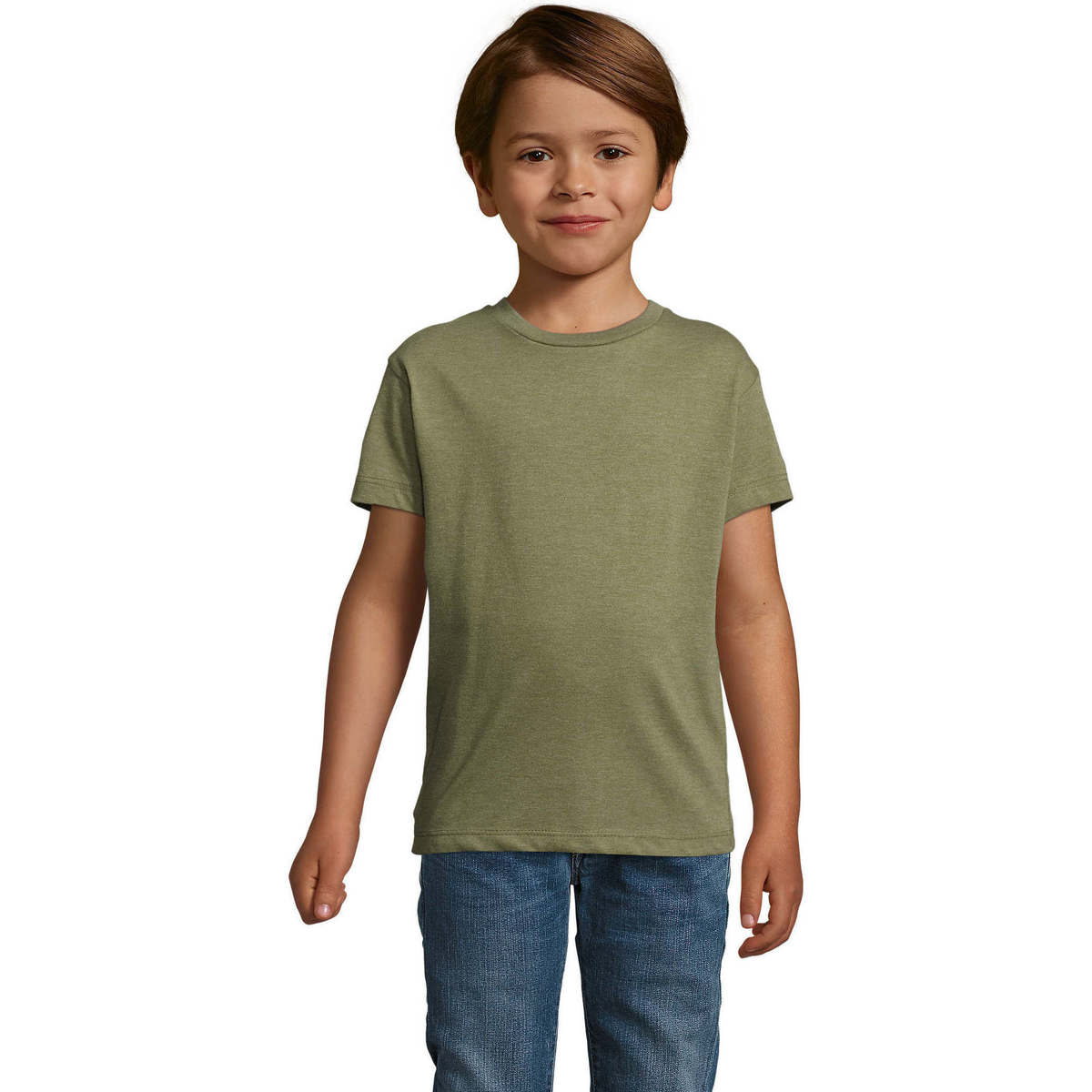 tekstylia Dziecko T-shirty z krótkim rękawem Sols REGENT FIT CAMISETA MANGA CORTA Kaki