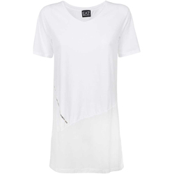 tekstylia Damskie T-shirty z krótkim rękawem Ea7 Emporio Armani 3KTT36 TJ4PZ Biały
