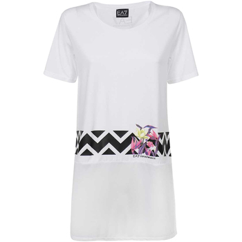 tekstylia Damskie T-shirty z krótkim rękawem Ea7 Emporio Armani 3KTT38 TJ4PZ Biały
