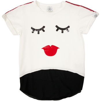 tekstylia Dziewczynka T-shirty z krótkim rękawem Naturino 6000709 01 Biały