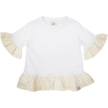 tekstylia Dziewczynka T-shirty z krótkim rękawem Naturino 6001011 01 Biały