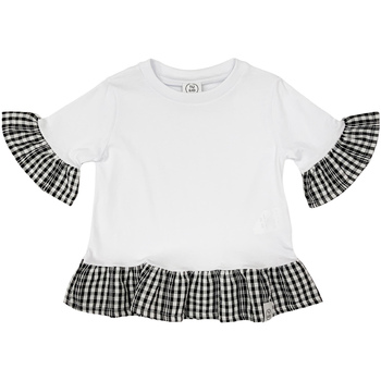 tekstylia Dziewczynka T-shirty z krótkim rękawem Naturino 6001011 01 Biały