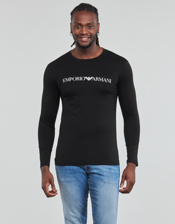 tekstylia Męskie T-shirty z długim rękawem Emporio Armani 8N1TN8 Czarny