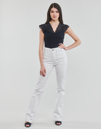 tekstylia Damskie Spodnie z pięcioma kieszeniami Morgan PSEVEN Biały