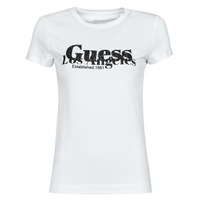 tekstylia Damskie T-shirty z krótkim rękawem Guess SS CN ASTRELLE TEE Biały