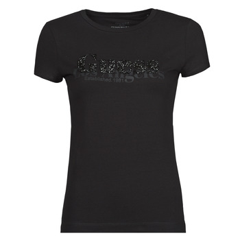 tekstylia Damskie T-shirty z krótkim rękawem Guess SS CN ASTRELLE TEE Czarny