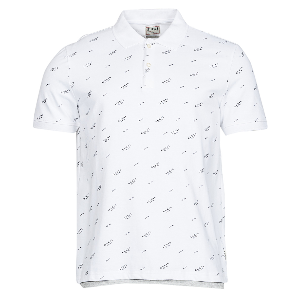 tekstylia Męskie Koszulki polo z krótkim rękawem Guess COREY SS POLO Biały