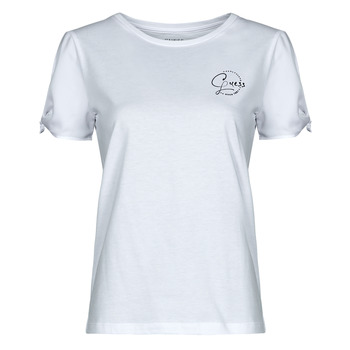 tekstylia Damskie T-shirty z krótkim rękawem Guess SS CN GEETA TEE Biały