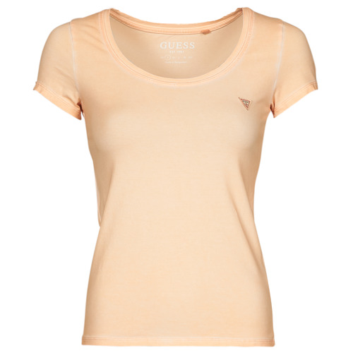 tekstylia Damskie T-shirty z krótkim rękawem Guess ES SS GUESS R4 SCOOPNECK TEE Różowy