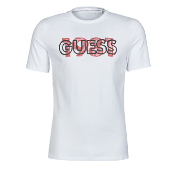 tekstylia Męskie T-shirty z krótkim rękawem Guess ORWELL CN SS TEE Biały