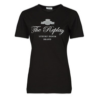 tekstylia Damskie T-shirty z krótkim rękawem Replay W3572A Czarny