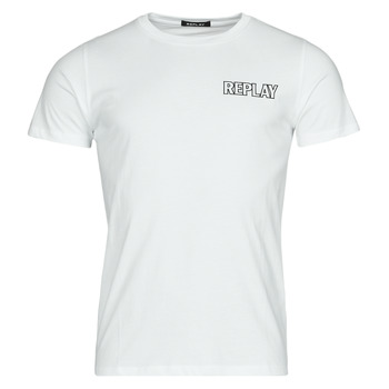 tekstylia Męskie T-shirty z krótkim rękawem Replay M6008 Biały