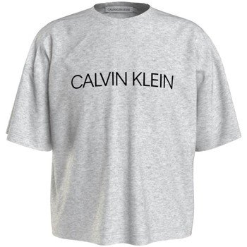 tekstylia Dziewczynka T-shirty z krótkim rękawem Calvin Klein Jeans  Szary