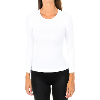tekstylia Damskie T-shirty z długim rękawem Intimidea 210262-BIANCO Biały