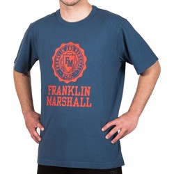 tekstylia Męskie T-shirty z krótkim rękawem Franklin & Marshall T-shirt  Classique Niebieski