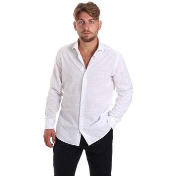 tekstylia Męskie Koszule z długim rękawem Les Copains 20P500 P3196SL Biały