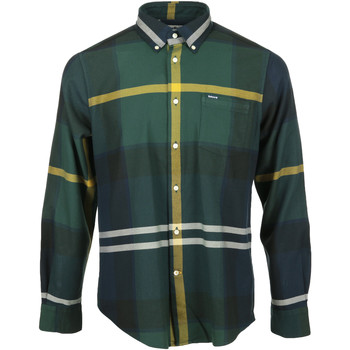 tekstylia Męskie Koszule z długim rękawem Barbour Dunoon Tailored Shirt Zielony