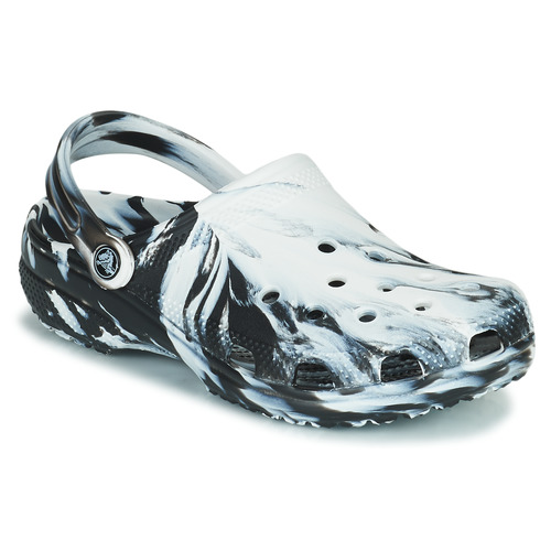 Buty Chodaki Crocs CLASSIC MARBLED CLOG Czarny / Biały