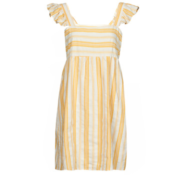 tekstylia Damskie Sukienki krótkie Betty London BELLEGAMBE Żółty / Biały
