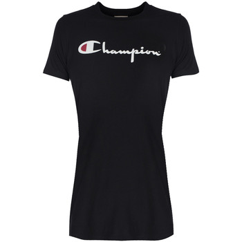 tekstylia Damskie T-shirty z krótkim rękawem Champion  Czarny