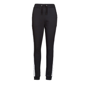 tekstylia Damskie Spodnie dresowe Karl Lagerfeld LOGO TAPE SWEAT PANTS Czarny