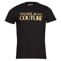 tekstylia Męskie T-shirty z krótkim rękawem Versace Jeans Couture 72GAHT01 Czarny / Złoty