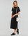 tekstylia Damskie Sukienki długie Calvin Klein Jeans CK RIB LONG T-SHIRT DRESS Czarny