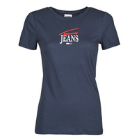tekstylia Damskie T-shirty z krótkim rękawem Tommy Jeans TJW SKINNY ESSENTIAL LOGO 1 SS Marine