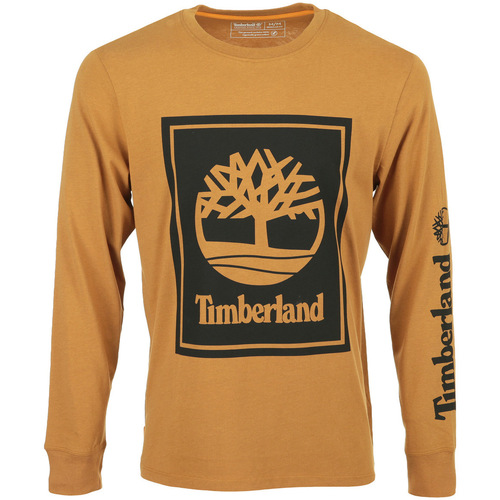 tekstylia Męskie T-shirty z krótkim rękawem Timberland Stack Logo Tee LS Brązowy