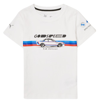 tekstylia Chłopiec T-shirty z krótkim rękawem Puma BMW MMS KIDS CAR GRAPHIC TEE Biały