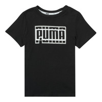 tekstylia Dziewczynka T-shirty z krótkim rękawem Puma ALPHA TEE Czarny