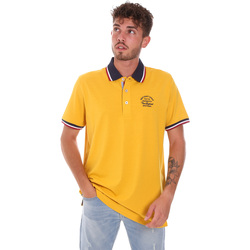 tekstylia Męskie Koszulki polo z krótkim rękawem Key Up 2G89R 0001 Żółty