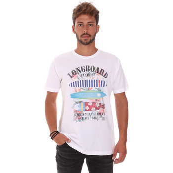 tekstylia Męskie T-shirty i Koszulki polo Key Up 2D45S 0001 Biały