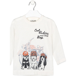 tekstylia Dziecko T-shirty z długim rękawem Losan 125-1006AL Biały